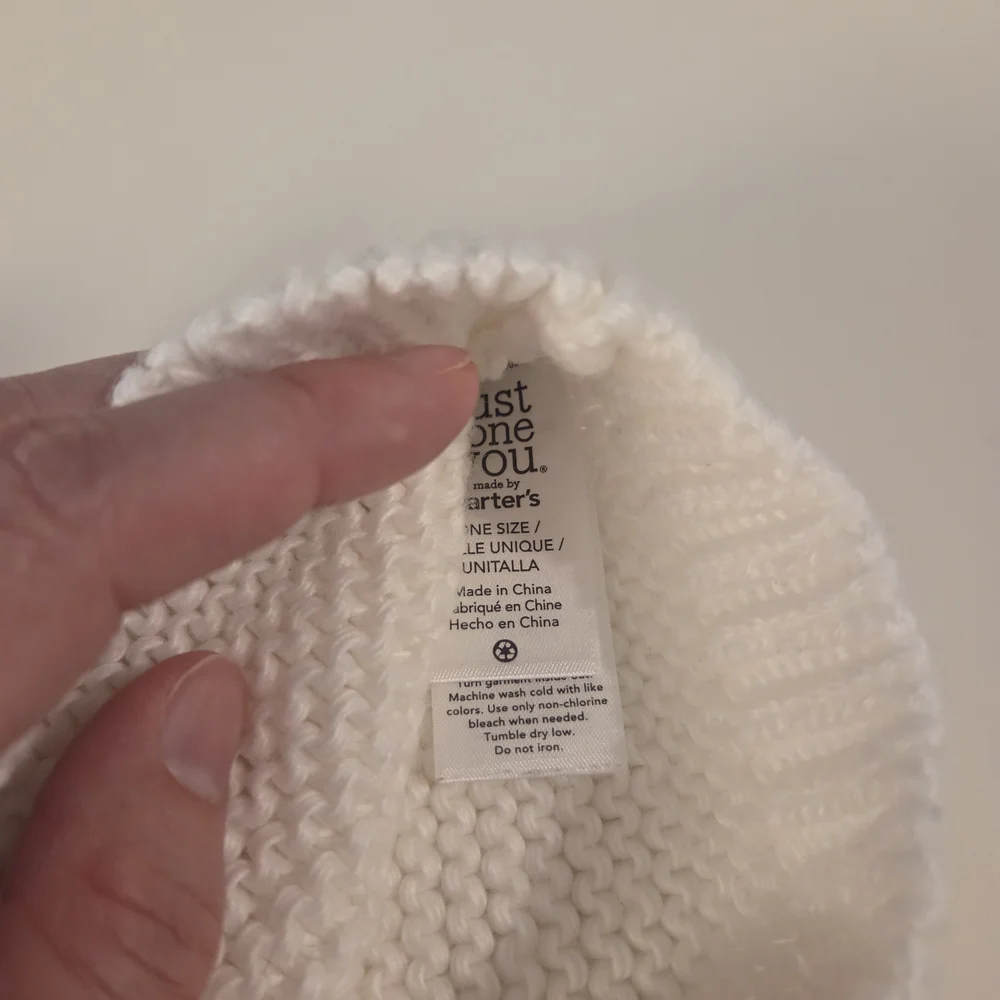 Adorable White Knit Bear - Baby Hat - Carter's - Just One You